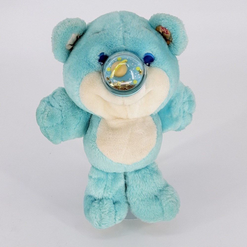 Vintage Playskool Nosy Bears Twinkle Plush Bear 1987 Saturn Nose Works